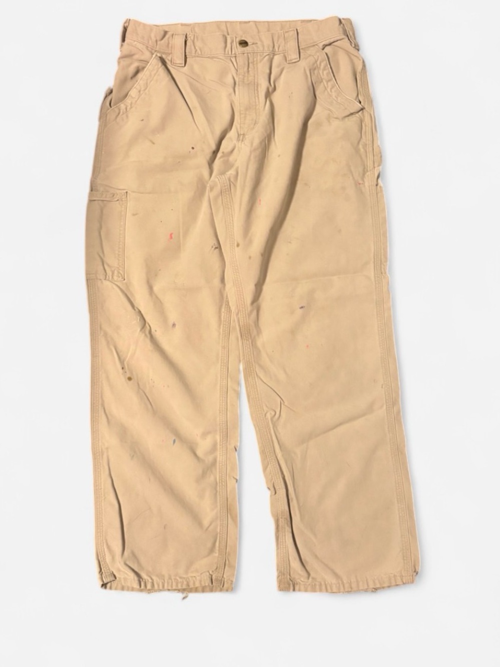 Carhartt Tan Carpenter Cargo Pants - Workwear Utility